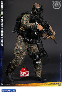 1/6 Scale Marine Force Recon Combat Diver Woodland Marpat