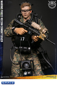 1/6 Scale Marine Force Recon Combat Diver Woodland Marpat