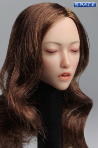 1/6 Scale Yuki Head Sculpt (brunette long curly Hair)