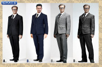 1/6 Scale black three-piece-Suit Set