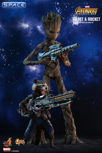 1/6 Scale Groot & Rocket Movie Masterpiece Set MMS476 (Avengers: Infinity War)