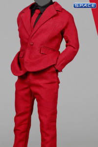1/6 Scale Slim Suit Set red