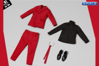1/6 Scale Slim Suit Set red