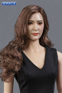 1/6 Scale Yumiko Head Sculpt (long brunette hair)