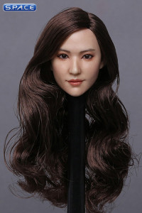 1/6 Scale Yuna Head Sculpt (long brunette hair)