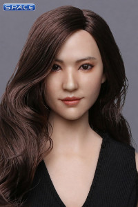 1/6 Scale Yuna Head Sculpt (long brunette hair)