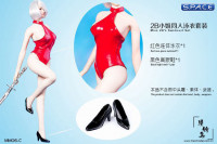 1/6 Scale Miss 2Bs Swimsuit Set red