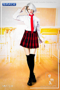1/6 Scale Girls school uniform set red