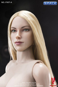 1/6 Scale Supermodel Female Body with golden straight hair Head Sculpt