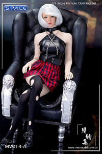 1/6 Scale Punk Girl Set with red skirt