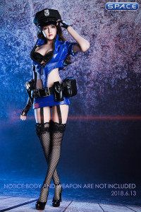 1/6 Scale sexy Policewoman Uniform blue