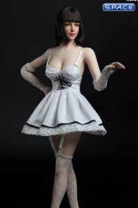 1/6 Scale white Dress with Stockings Set