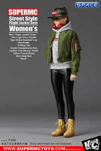 1/6 Scale Womens Street Style Flight Jacket Set