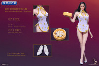 1/6 Scale white Cheongsam Waitress Dress Set