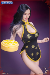 1/6 Scale black Cheongsam Waitress Dress Set