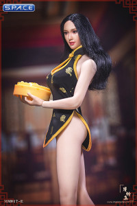 1/6 Scale black Cheongsam Waitress Dress Set