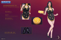 1/6 Scale black Cheongsam Waitress Dress Set