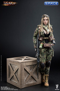 1/6 Scale Camouflage Women Soldier - Flower Jungle Phython Stripe Version
