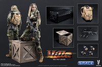 1/6 Scale Camouflage Women Soldier - Flower Jungle Phython Stripe Version