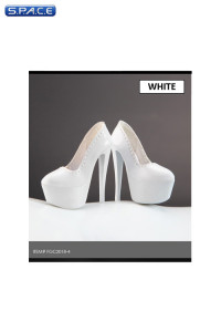 1/6 Scale Female Plateau High Heels white