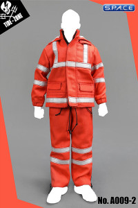 1/6 Scale red fluorescence working Suit Set