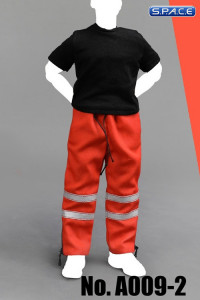 1/6 Scale red fluorescence working Suit Set