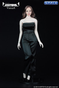 1/6 Scale black Female conjoined Skirt with High Heels