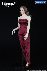 1/6 Scale red Female conjoined Skirt with High Heels