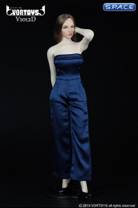 1/6 Scale blue Female conjoined Skirt with High Heels