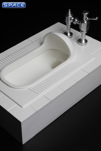 1/6 Scale clean squat toilet