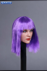 1/6 Scale Mila Head Sculpt (straight purple Hair)
