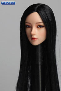 1/6 Scale Mika Head Sculpt (black Hair)