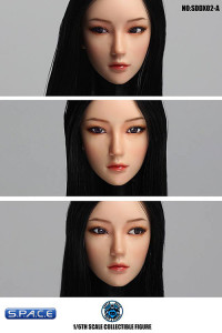 1/6 Scale Mika Head Sculpt (black Hair)