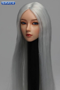 1/6 Scale Mika Head Sculpt (white Hair)