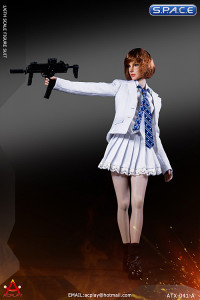 1/6 Scale light blue battle girl Uniform Set