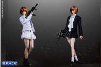1/6 Scale black battle girl Uniform Set