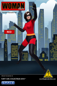 1/6 Scale red Woman Hero Set