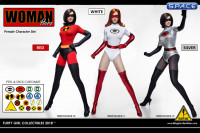 1/6 Scale red Woman Hero Set