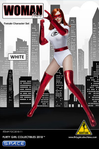 1/6 Scale white Woman Hero Set