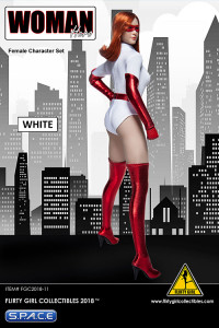 1/6 Scale white Woman Hero Set