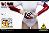 1/6 Scale white Woman Hero Set