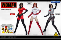 1/6 Scale white Woman Hero Set