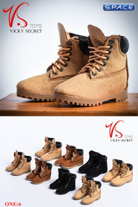 1/6 Scale beige suede-optics female Boots