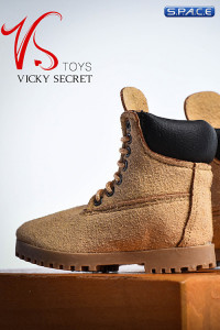 1/6 Scale beige suede-optics female Boots