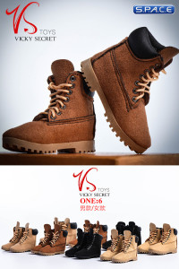 1/6 Scale brown suede-optics female Boots