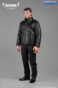 1/6 Scale black Spy Killer Leather Jacket Set