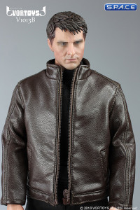 1/6 Scale brown Spy Killer Leather Jacket Set