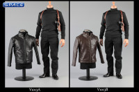 1/6 Scale brown Spy Killer Leather Jacket Set