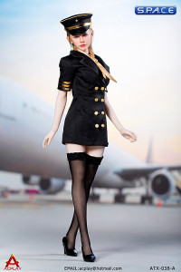 1/6 Scale black Stewardess Clothing Set