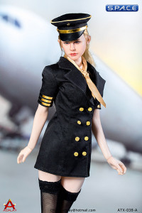 1/6 Scale black Stewardess Clothing Set